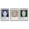 Stupell Industries French Floral Vases 3pc Floater Framed Canvas Wall Art Set Design by cartissi
